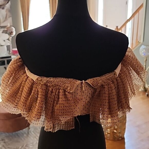 Zara polka dot ruffle cropt top sz medium - Picture 4 of 6